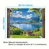 2D Green Countryside Window View Backdrop for Aesthetic Home Decor