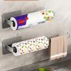 1PC Wall-Mounted Kitchen Cleaning Cloth Cling Film Holder Bathroom Paper Holder  Flexible Easy Installation No Drilling Required