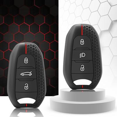 Silikon Bilnyckelfodral för Citroen C2 C3 C5 X7 C4 Picasso Berlingo för Peugeot 208 308 408 508 3008 4008 5008 Smartnyckel