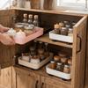 Anti-slip Pull Out Storage Tray Plastic Spice Box Storage Rack Drawer Spice Rack  for Living Room