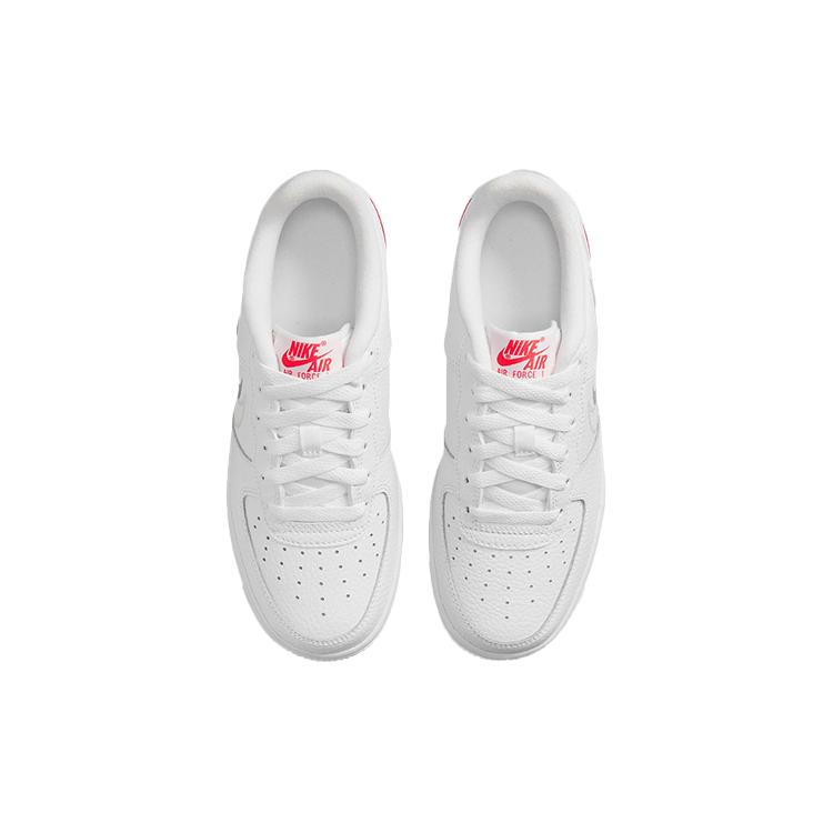 Nike Air Force 1 Low Multi-Swoosh White Particle Grey Photon Dust Bright Crimson GS DO6486-100