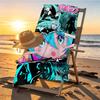 Hatsune Miku Print Beach Towel Design, Soft, Lightweight. for Home Bathroom, Spa, Pool, Yoga, Surfing, Camping, Gift for Family, Friend