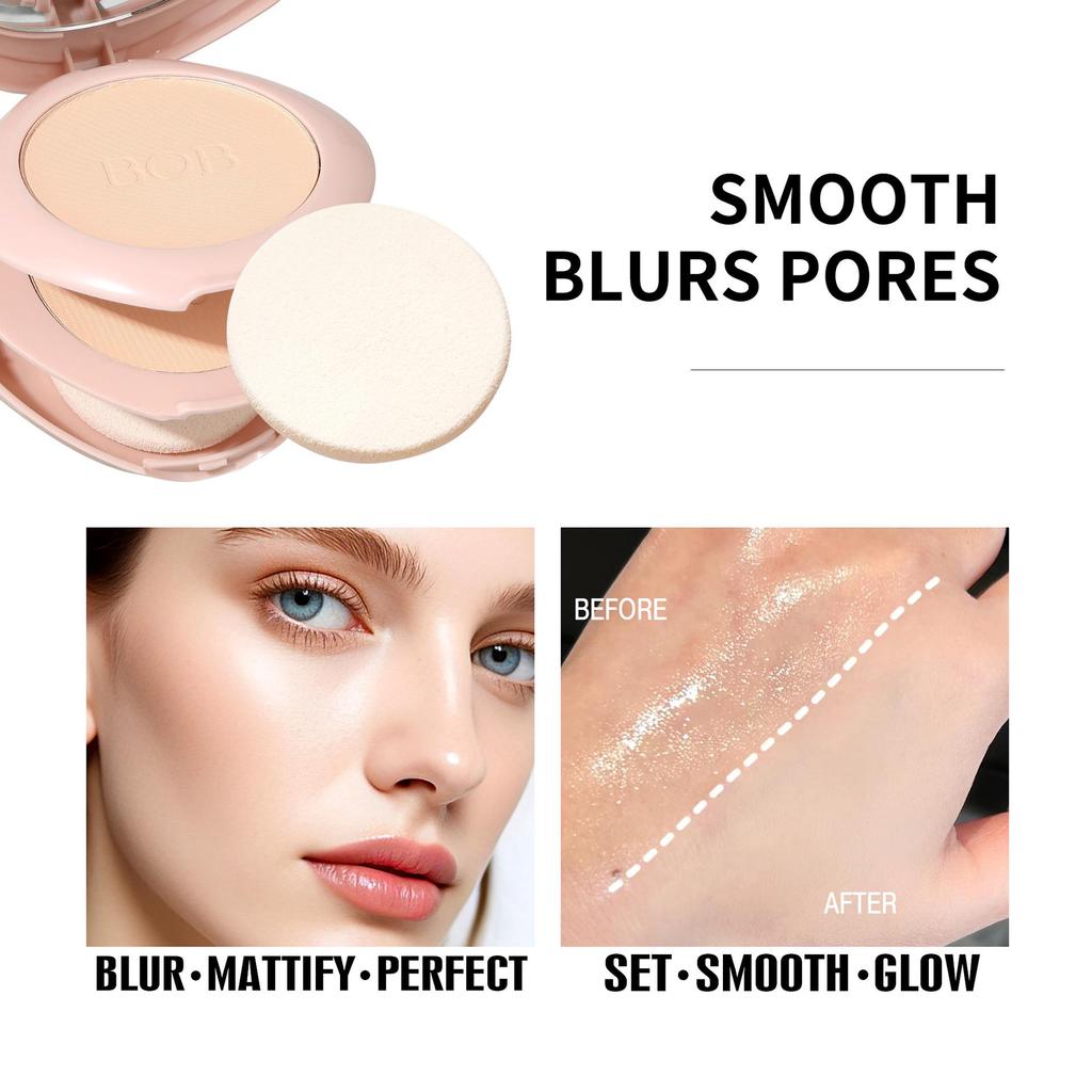 Bob Velvet Matte Concealer & Setting Powder - Long-lasting, Oil Control, No Caking, Dual Layer