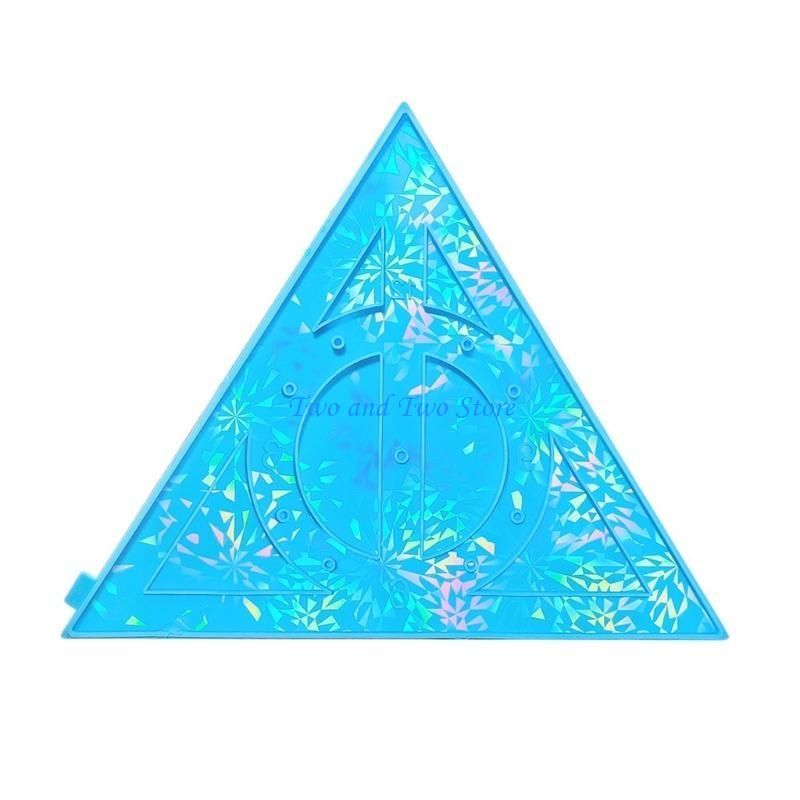 HX6F Triangular Clock Mold Durable Silicone Mold Versatile Holographics Jewelry Tool озеро синий