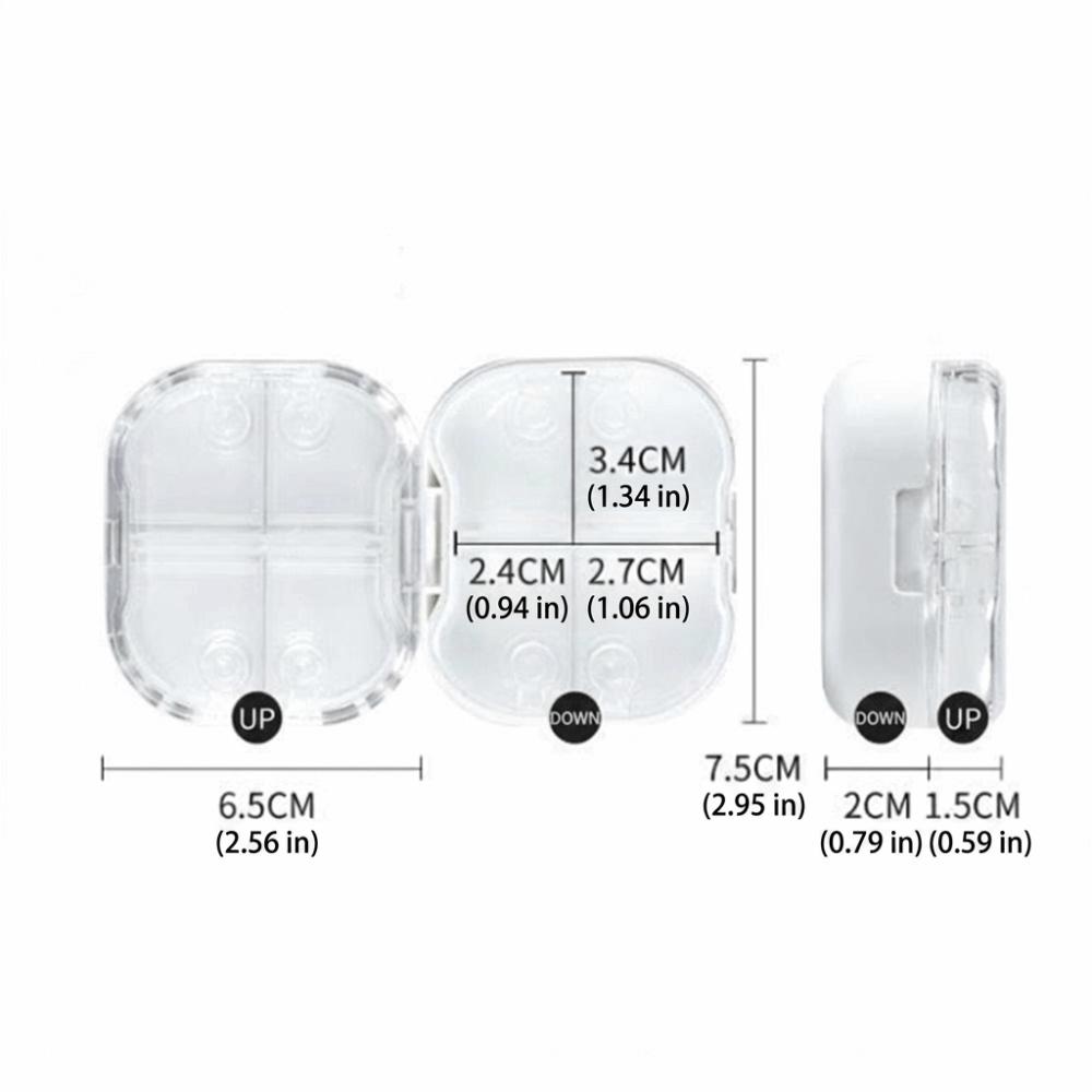 Portable Pill Box 8 Compartments Pill Case Square Pill Organizer Travel