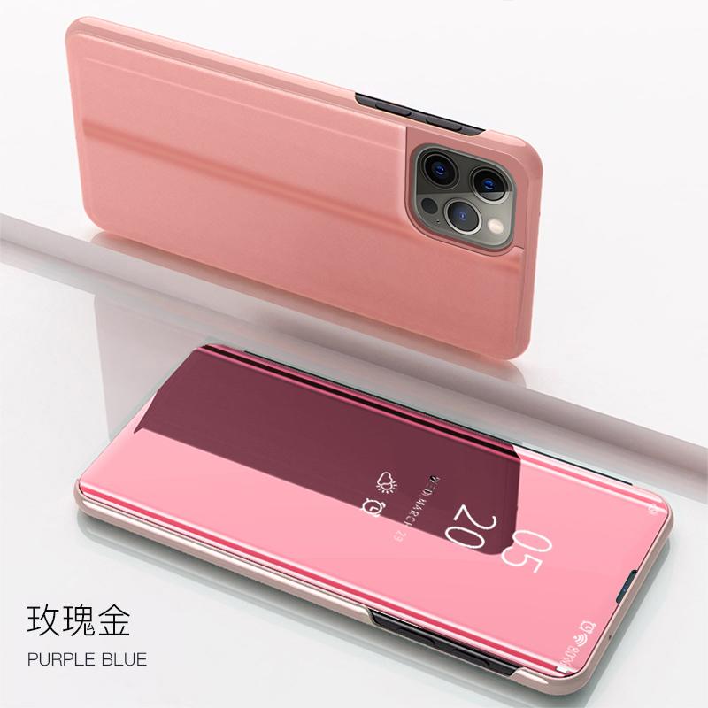 For iPhone 14 Pro Max Deksel Klar Visning Speil Magnetisk Flip Stativ Lær Telefondeksel For iPhone 14 Max 14 Pro Beskyttende Bakdeksel