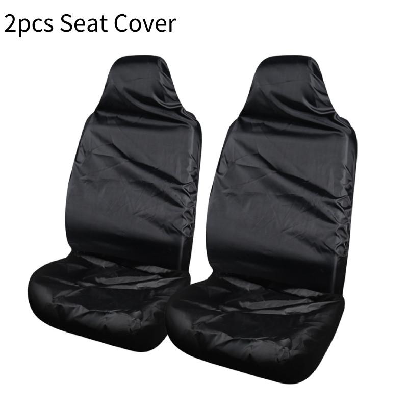 Seat Front 2pcs Covers Universal Car Van Waterproof Anti Dust Protector Black