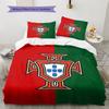 Wc Portugal Pattern Bedding Set Quilt Cover Pillowcase Home Decor Gift (1 * Duvet Cover + 2 * Pillowcase, Without Core)