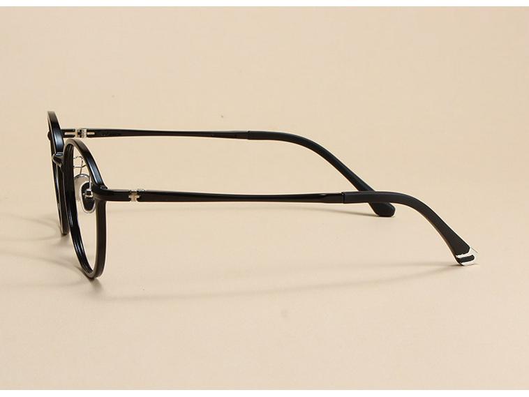 Ultra-light Korean Style Round Unisex Eyeglass Frames - Retro, Slimming, Fits Prescription Lenses, Style 2113