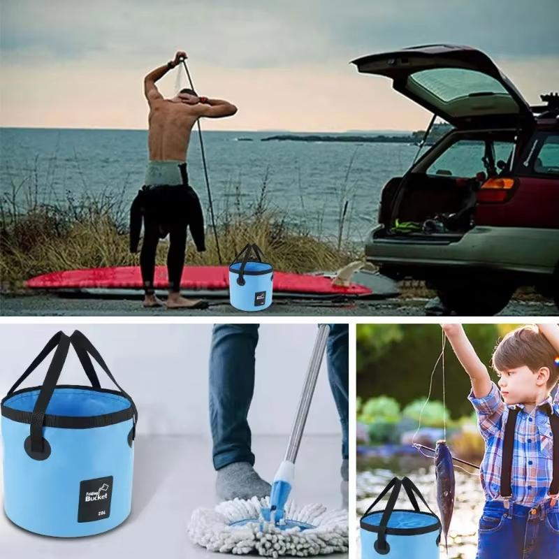 12/20L Wasserdichte Wasserbeutel Faltbarer Eimer Tragbar Outdoor Faltbarer Eimer Wasserbehälter Zusammenklappbar Fisch Waschbecken Eimer