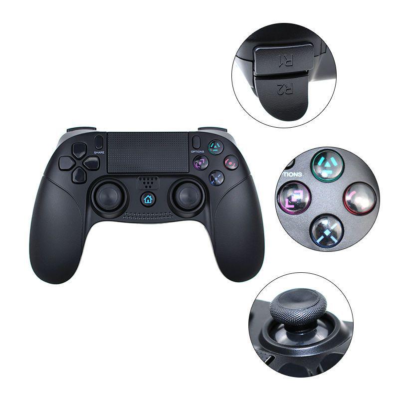 Wireless Bluetooth Game Controller with Dual Vibration for PS4, PS5, PC, and Steam