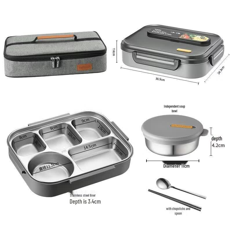 Taifugao 2.0L Five-Compartment Meal Plate