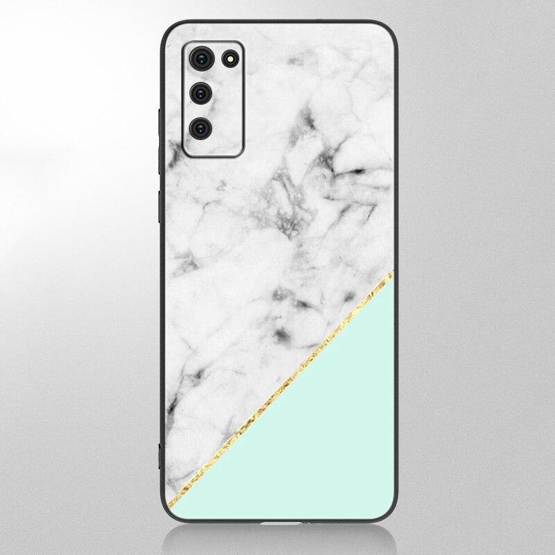 Černobílý mramorový kryt pro Samsung Galaxy A12 A02S A22 A32 A52 A72 A71 A51 A41 A31 A21 A11 A50 A70 A10S A20S Černý kryt