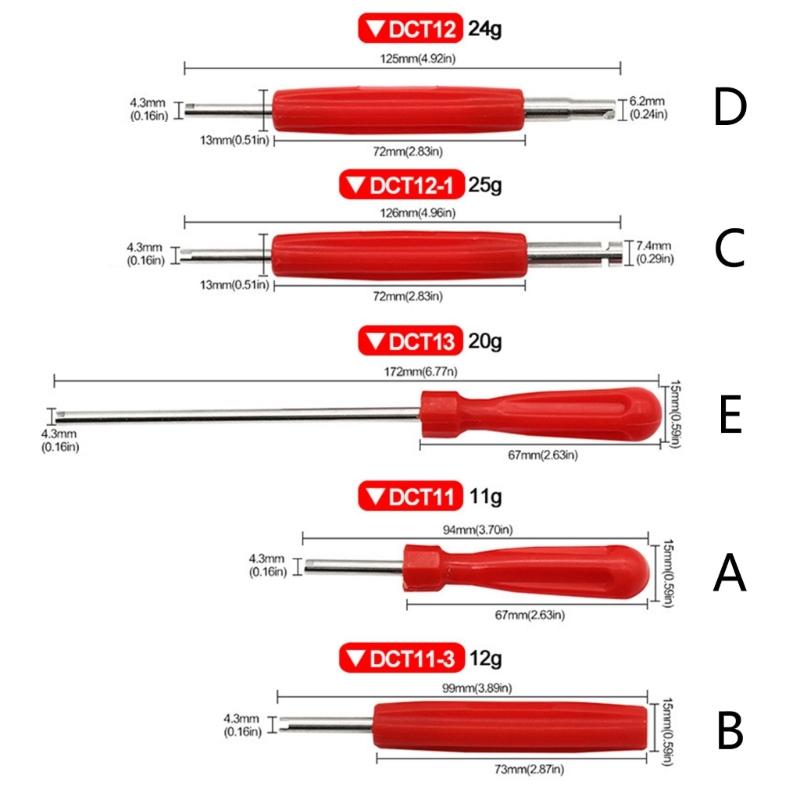 Tire Valves Stem Tool Tire Valve Core Wrench Spanner for Car Automotive Motorcycle Bike Maintenance Tool
