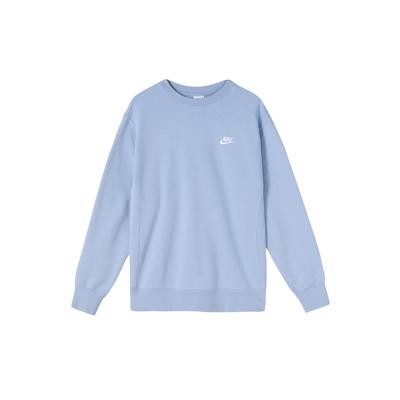 Nike Moletom Pulôver Esportivo Club Fleece com Logo Bordado Masculino Tops Pleasure-Azul-Cobalto BV2663-479