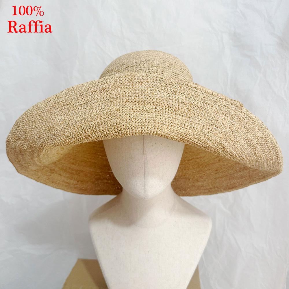 My Extreme Outdoor Activities Women's New Summer Sunhat 15Cm Brim 100%Raffia Sun Visor Summer Panama Straw Hats Bucket Beach Hat Uv Blocking Foldable Hat 54-58Cm