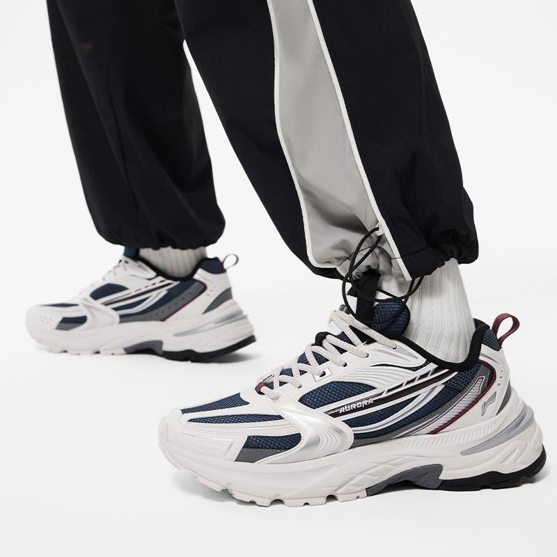 Li Ning Aurora 2K V2 Versatile Vintage Platform Sneakers, Height Increasing Comfortable AGCU025-4