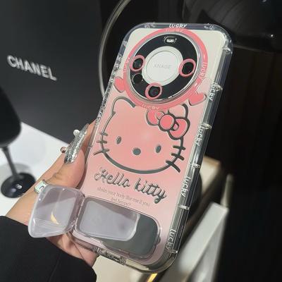 Carcasă Roz Albastră KT Cat pentru Telefon Apple 16/15/14 Huawei Honor Xiaomi 13 Pro Max Rezistentă la Șocuri Acoperire Completă