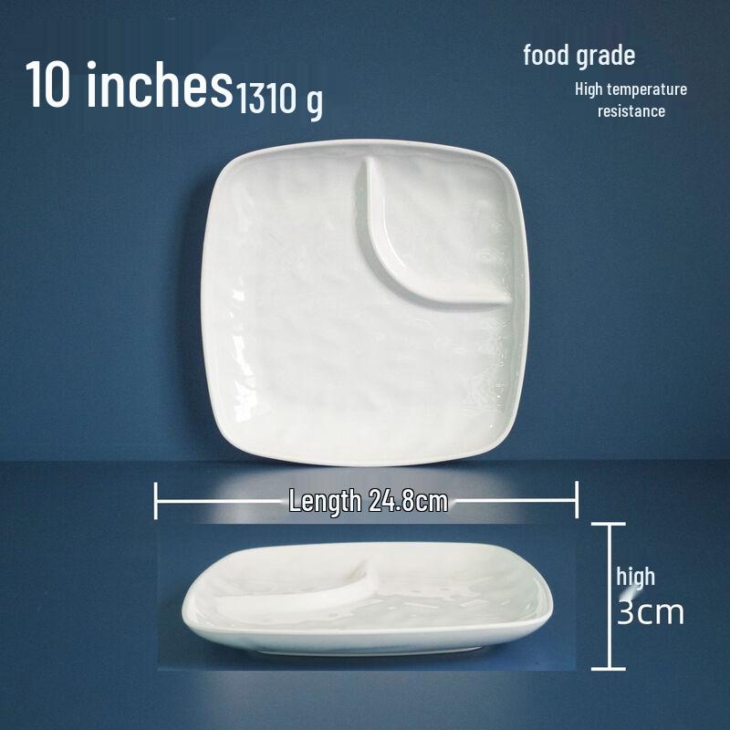 777A5 White Melamine Divided Canteen Tray (Pack of 10)