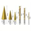 6Pcs Step Drill Bits Saw Drill Set HSS Titanium Milling Cutter for Woodworking Metal Core Hole Opener 4-12 4-20 4-32mm 3 6 8mm