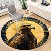 1pc Eagle Emblem Chair Carpet for Office, Round Non Slip Durable Large Size Office Carpet, Suitable for Office