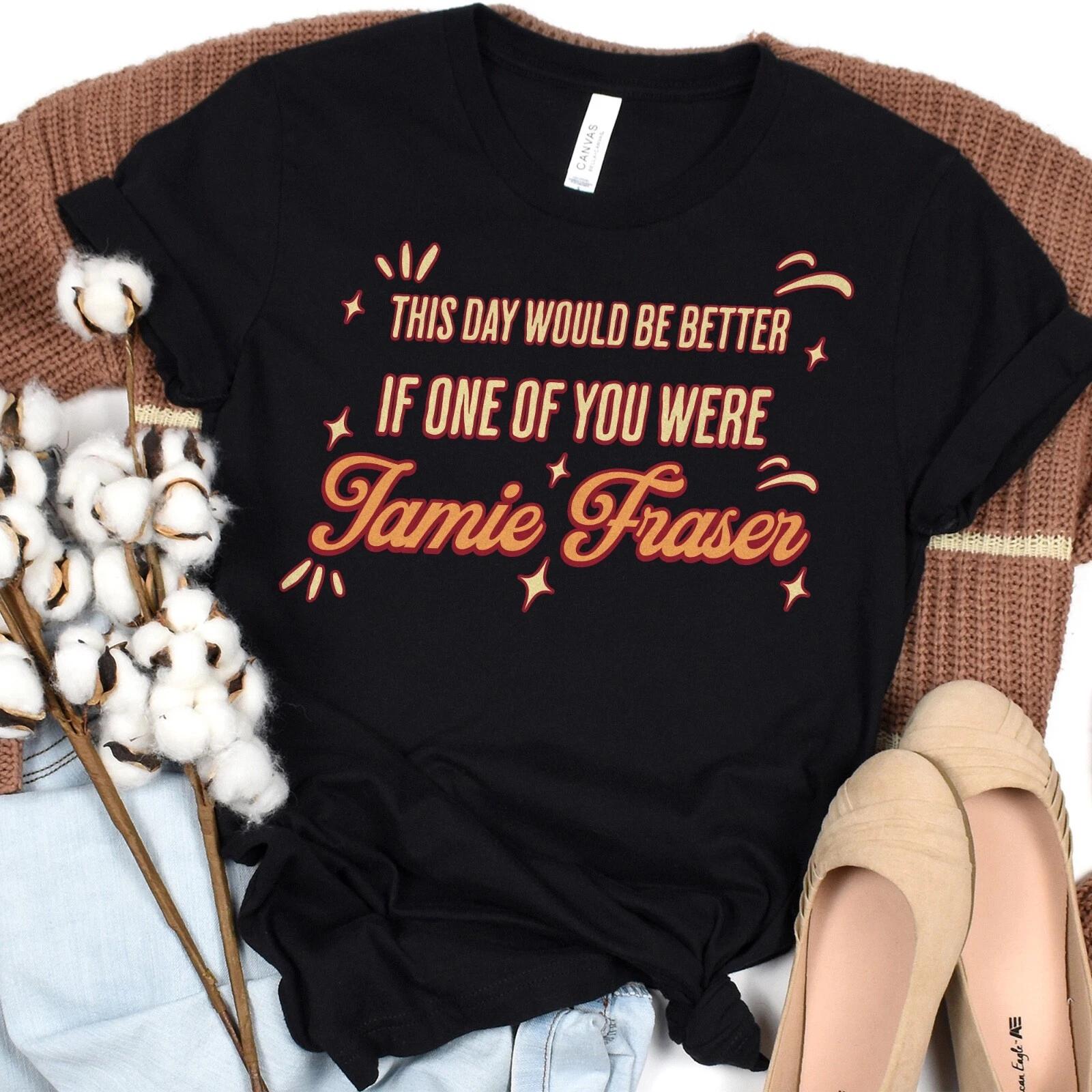 Jamie Fraser T-Shirt, Outlander Fan Gift, Sassenach Gift, Highlander Shirt L