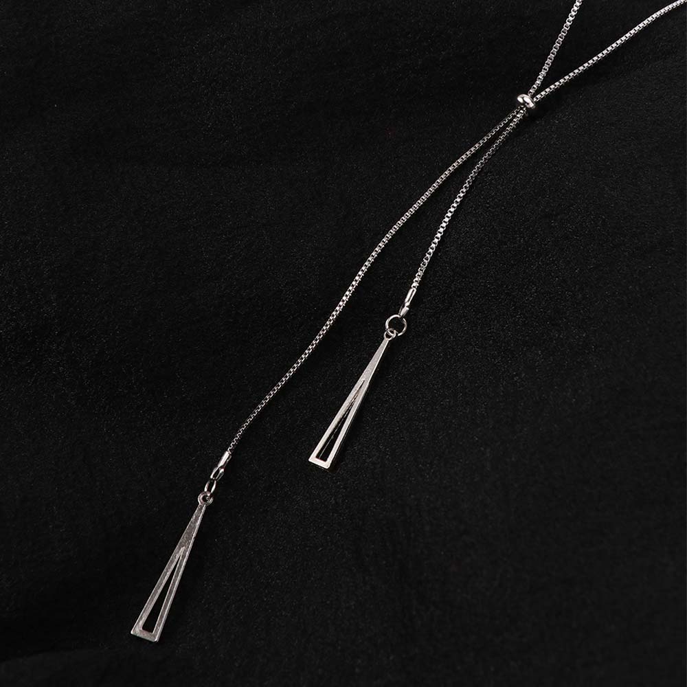 Adjustable Geometric Sweater Chain Elegant Long Necklace Festival Accessories