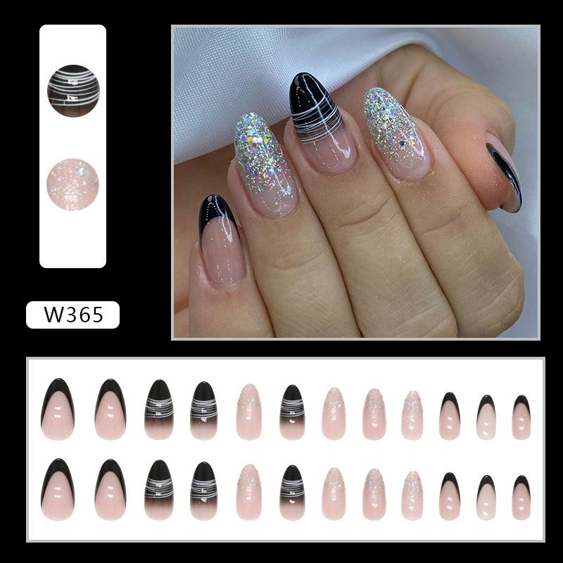 European And American Wind Bursts, Nail Art Is Sweet And Cool, Leopard Print Is Fresh, Lake Blue Is Naturally Sweet, And Nail Pads Are Worn.