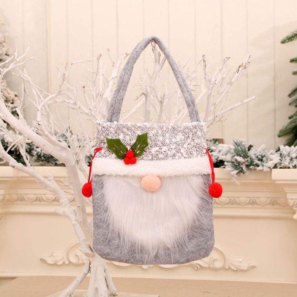 Xmas Ornaments Santa Claus Christmas Tree Ornaments Storage Bags Christmas Handbags Kids Candy Bags