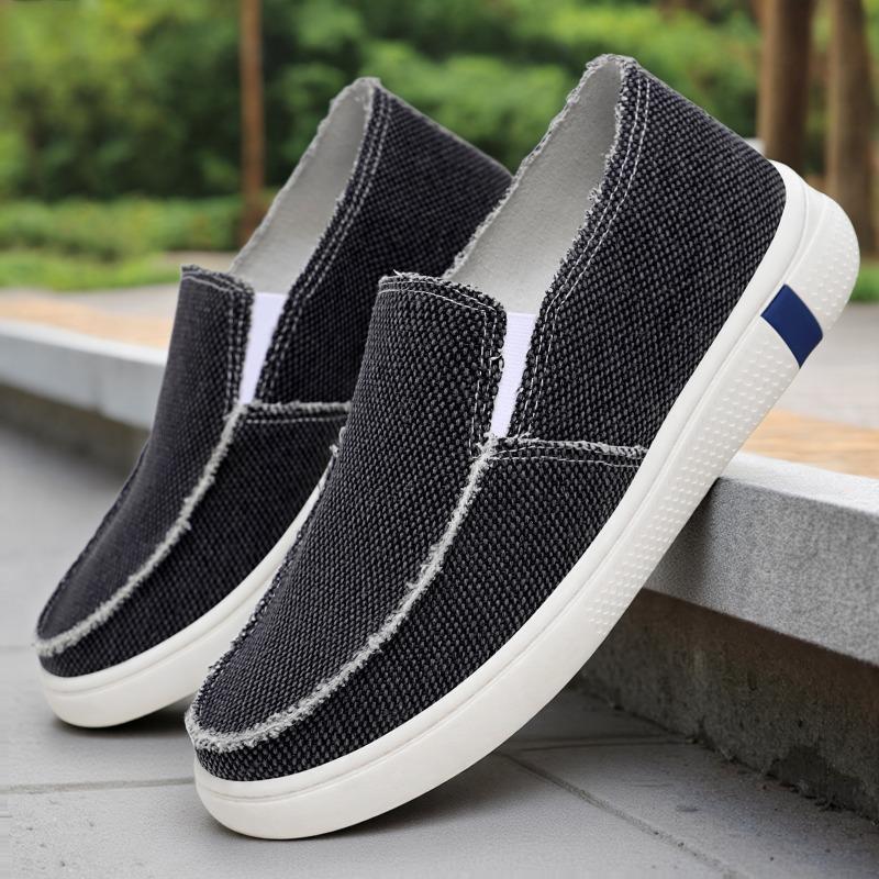 Casual Shoes, Breathable Single Shoes, One-step Cloth Shoes, Plus-size Men's Shoes, Versatile Canvas Shoes