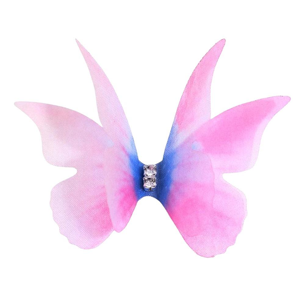 50Pcs 3D Organza Fabric Butterfly Appliques Clothes Sewing Patch  Bridal Hair Accessories