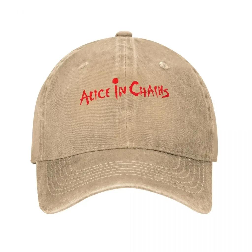 Berretti da Baseball Vintage con Logo Alice In Chains Stile Unisex Cotone Usurato Cappello da Sole Cappelli per Attività all'Aperto Cappello