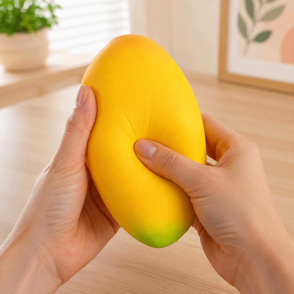 Yellow Giant Mango Squishy Toy Super Soft Mango Squeeze Toy Sensory Stress Ball  Office Desk Toy
