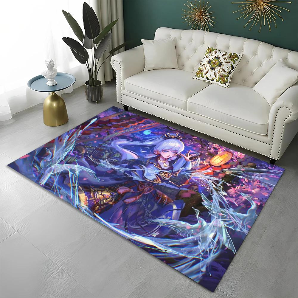 Game Genshin Impact Gamer Cartoon  Carpet Rug for Home Living Room Bedroom Sofa Doormat Decor,Child Area Rug Non-slip Floor Mat