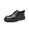 Genuine leather cowhide men's block carved leather shoes men's casual fashion wedding groom leather shoes