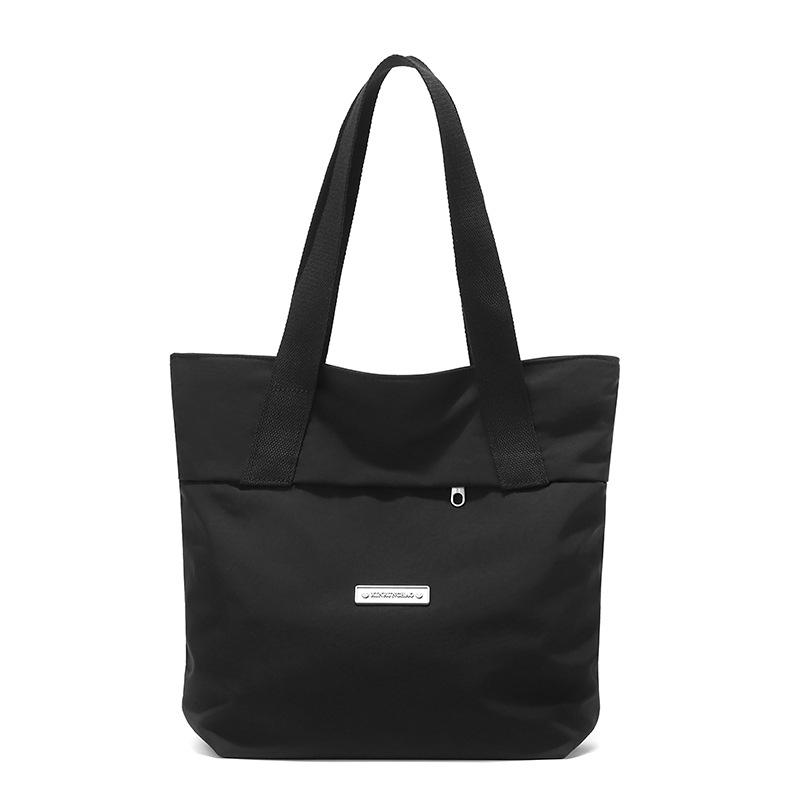 Waterproof Nylon Tote Bag for Women Large Capacity Shoulder Handbag with Zip Pocket