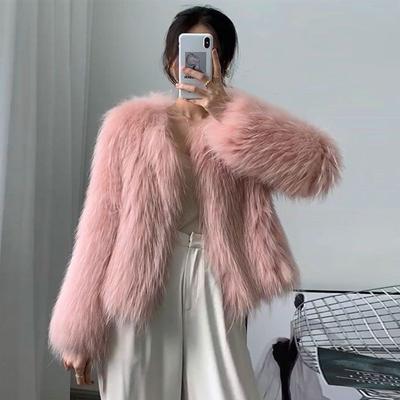 Short Small Imitation Fox Fur Coat Winter New Fashion Mink Velvet Short Fur Coat