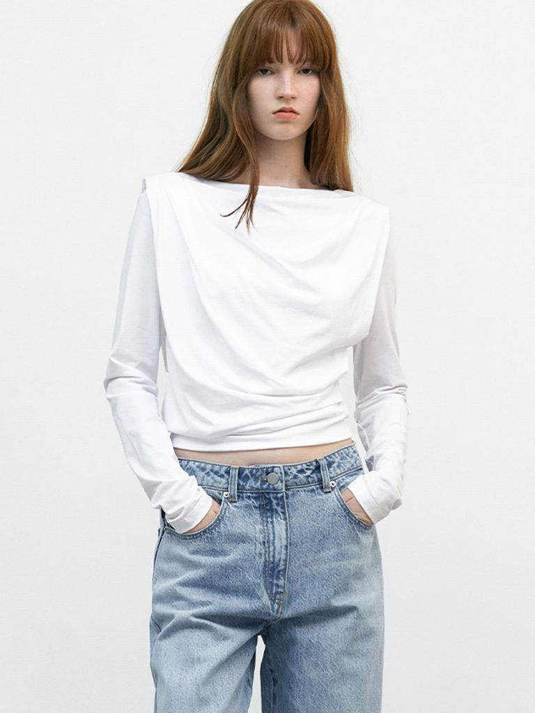 ATELIER NAIN Draping Detail Top (T-7167)