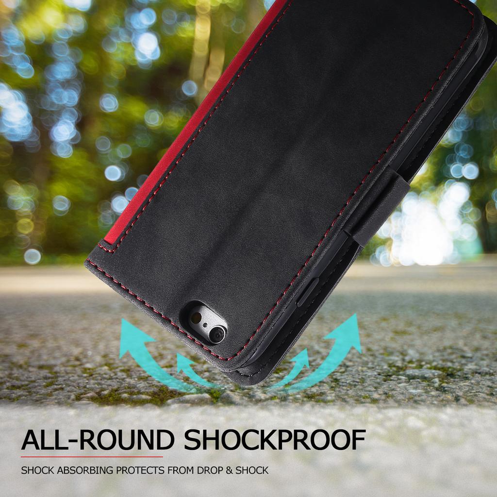 For iPhone 16e Case RFID Blocking Wallet Stand Leather Phone Cover