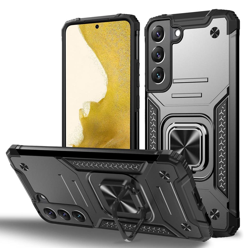 UYMO Samsung Galaxy S22 Plus armor case with stand and magnetic holder on the back