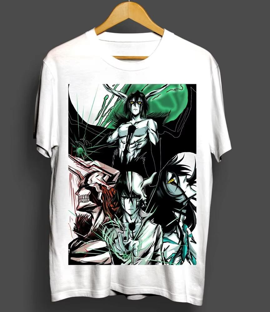 

Summer Hot Selling Ulquiorra Bleached Tshirt Cifer Ichigo Kurosaki Manga Horror Anime Mens Round Neck Short Sleeved Tshirt 4XL