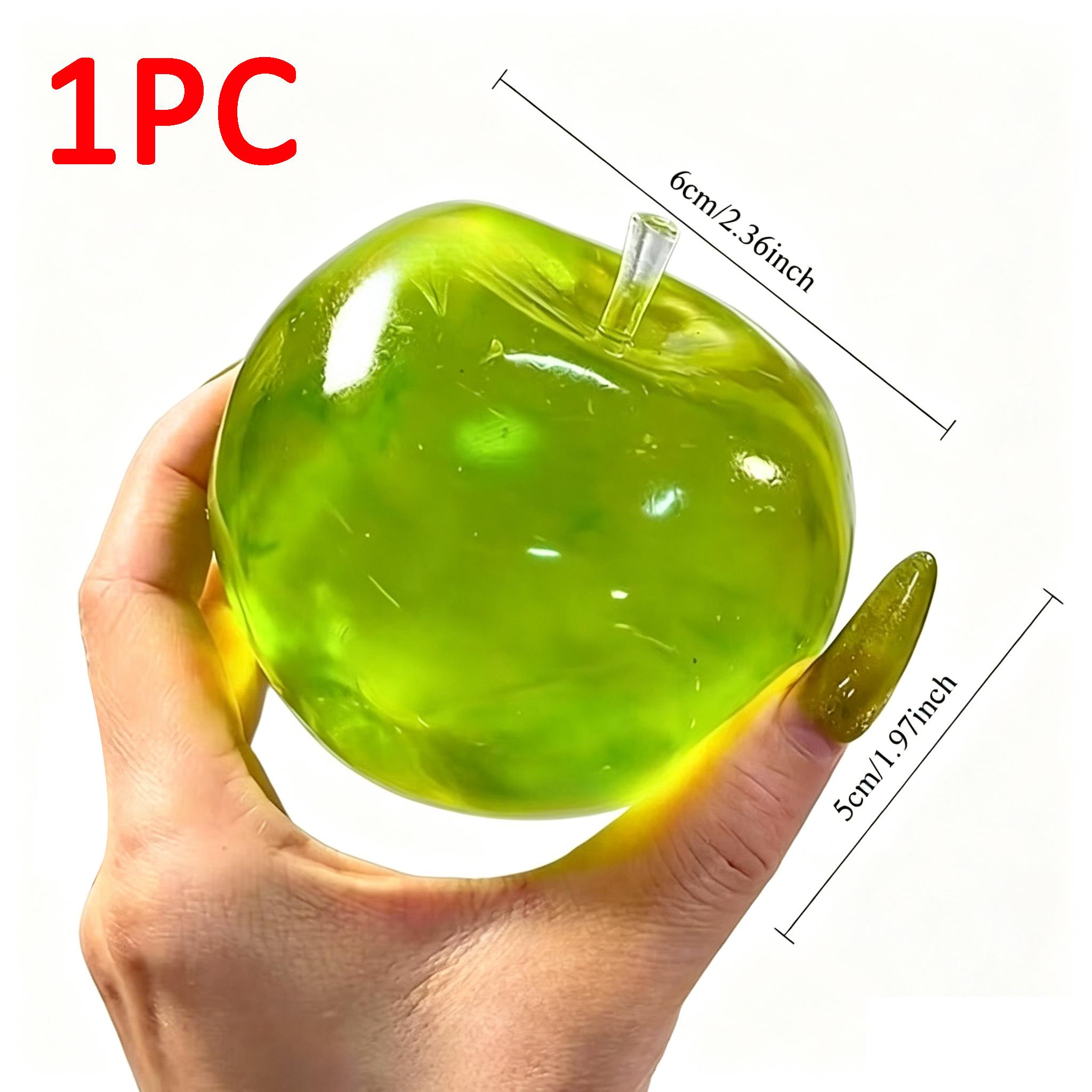 Duidelijk Gelei Groene Appel Squishy Speelgoed Langzaam Rijzend Stressverlichting Fidget Bal ASMR Sensorisch Speelgoed Voor Student Kantoor Decompressie Cadeau. green