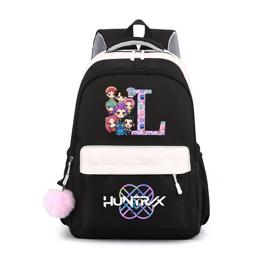 26 English Letter K-Pop Printed Large Capacity Waterproof Backpack for Teenger Student Girl Boy Schoolbag Bookbag Kid Gift Women Travel Bag Mochila