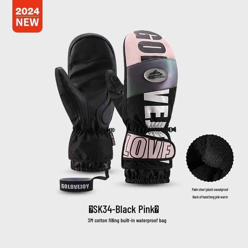 Men's & Women's Winter Ski & Cycling Gloves - Windproof, Waterproof, Touchscreen-Compatible, Thick, Warm (SK34)