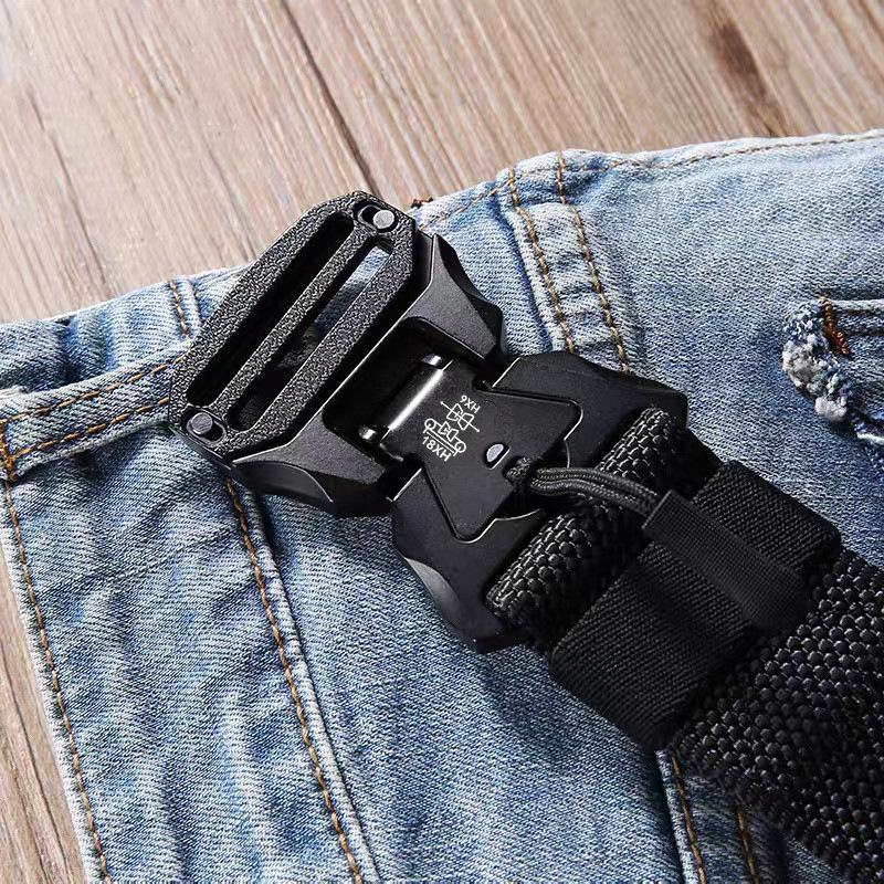 Magnet Quick Release Buckle Tactical Nylon Belt Tooling Outdoor Training Belt Casual Men'S Belt