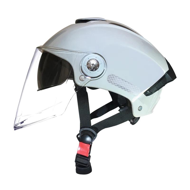 

Мотоциклетный шлем Летняя защита от солнца Полушлем Унисекс Двойной визор Bluetooth шлем cascos para moto