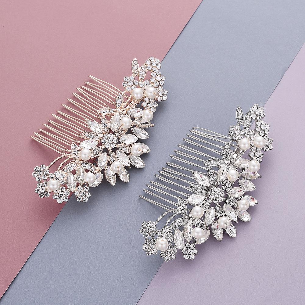 Pearl Rhinestone Bridal Hairpin - Ancient Style Crystal Wedding Headwear