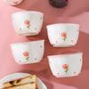 Tulip Underglaze Ceramic Bowl and Plate Set - Stylish Round Tableware