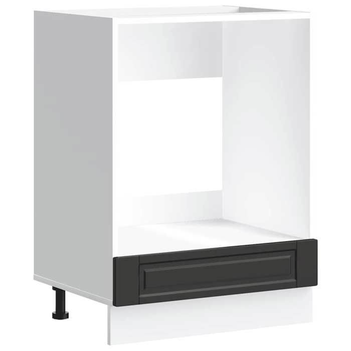 VidaXL Oven Cabinet Porto Black Engineered Wood 853998