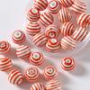 Children's Multicolor Striped Ceramic Round Beads for Handmade DIY Bracelets and Accessories.